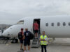 SAF flights Rugby World Cup 2023 PRO SKY people in front of the aircraft